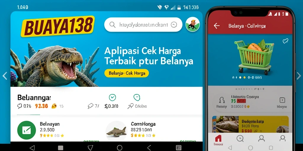 Antarmuka pengguna sederhana BUAYA138 untuk cek harga produk.