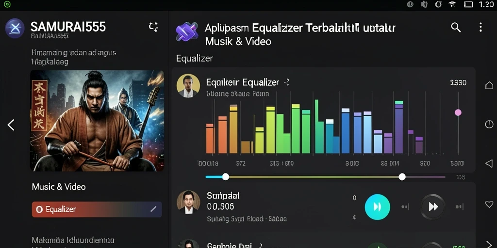 Tampilan antarmuka aplikasi SAMURAI555 yang modern dan fungsional.