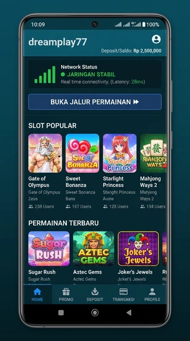 Tampilan link alternatif dreamplay77